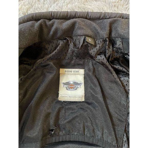 Harley‎ Davidson riding padded big embroidered details size large - Picture 9 of 10